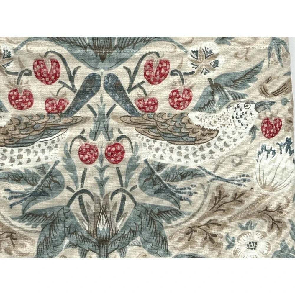 William Morris Blackout Strawberry Thief Curtains Drapes 50x96 Heavy 2 Panels